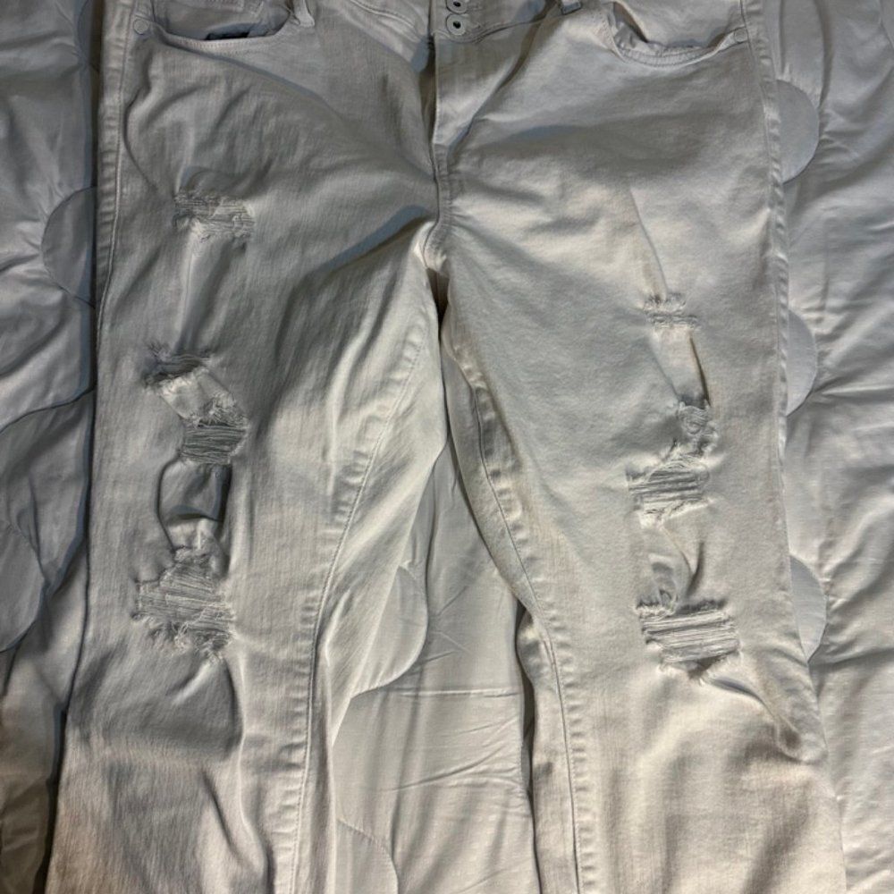 Torrid White Jeans Size 20 Inseam 22 inches Jegging Crop